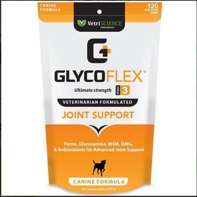 GlycoFLEX לטיפול בדלקות מפרקים בכלבים (120 לעסניות)  לכלבים קטנים
