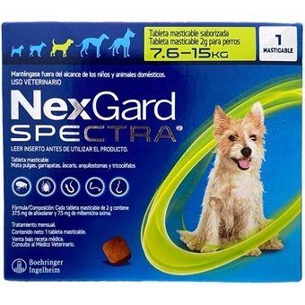 נקסגארד ספקטרה לכלבים במשקל 7.5-15 ק"ג NexGard Spectra